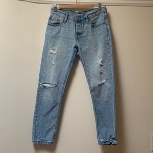 Classic Distressed Levi’s 501s
